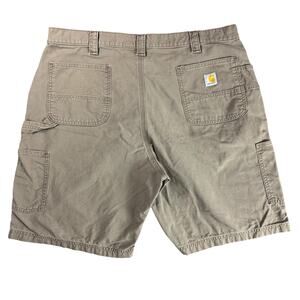 Carhartt Men's Carpenter Utility Brown Tan Canvas Size 42 Workwear Loose Fit Y2K